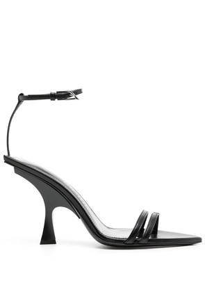 The Attico Ester 95mm leather sandals - Black