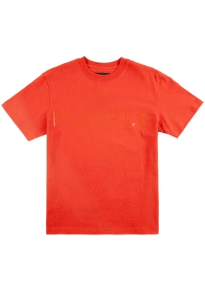 Purple Brand graphic-logo cotton T-shirt - Orange