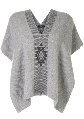 VOZ Estrella knitted poncho - Grey