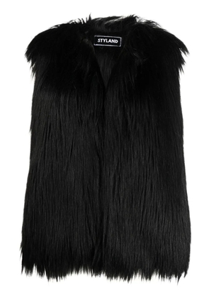 STYLAND faux-fur gilet - Black