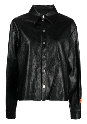 Heron Preston shimmer-finish long-sleeve shirt - Black