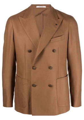 Tagliatore virgin-wool double-breasted blazer - Brown