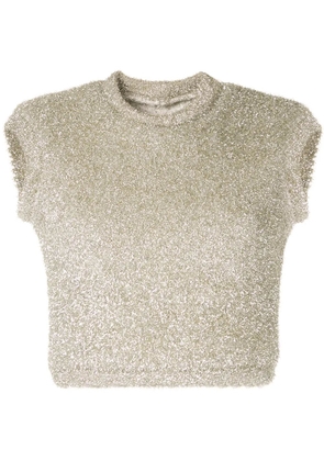 Bambah metallic knitted crop top - Silver