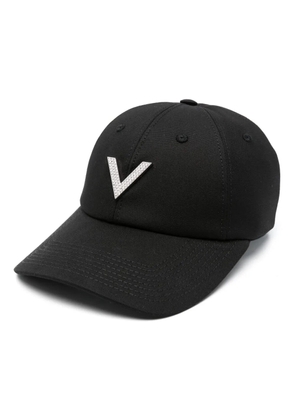 Valentino Garavani VLogo crystal-embellished cap - Black