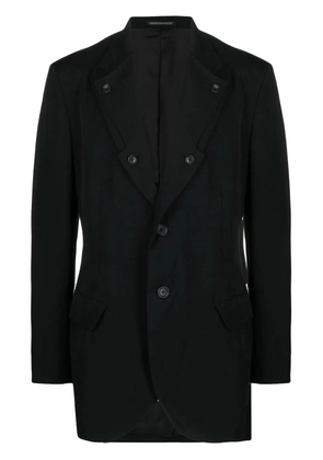 Yohji Yamamoto single-breasted fitted blazer - Black