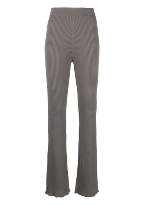 Nanushka ribbed-knit flared trousers - Grey