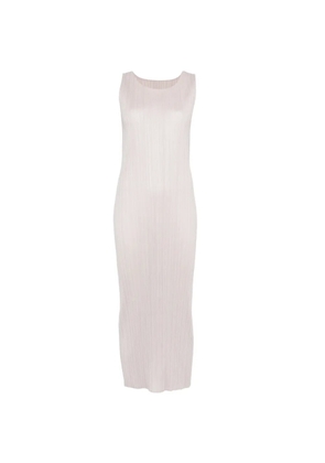 Pleats Please Issey Miyake pleated dress - Neutrals