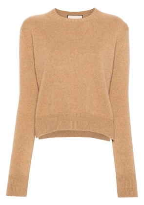 Plan C side-slits sweater - Brown