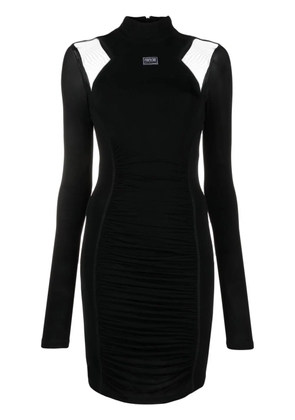 Versace Jeans Couture mesh-panel mini dress - Black