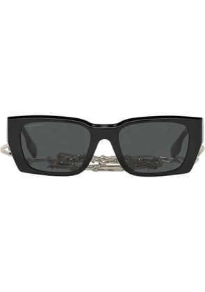 Burberry Eyewear Poppy rectangular-frame sunglasses - Black