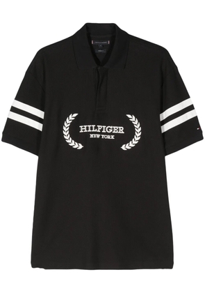 Tommy Hilfiger Monotype Stripe cotton polo shirt - Black