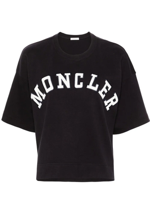 Moncler logo-patches cotton T-shirt - Blue