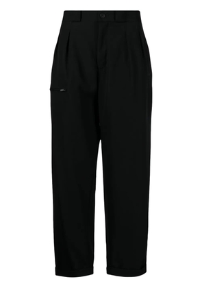 Yohji Yamamoto straight-leg wool trousers - Black