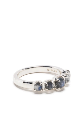 Stolen Girlfriends Club Halo Cluster moon stone ring - Silver