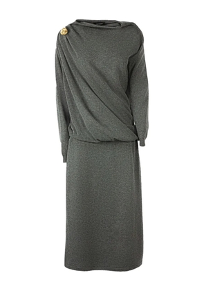 Fabiana Filippi long-sleeve midi dress - Grey