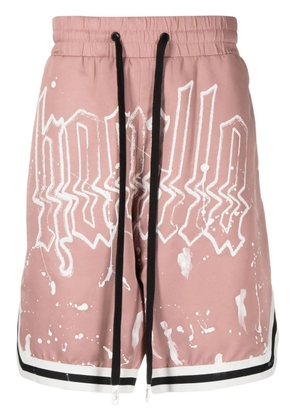 Haculla paint splatter basketball shorts - Pink