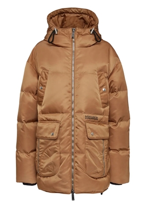 DSQUARED2 quilted hooded coat - Brown