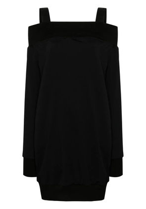 Yohji Yamamoto square-neck cady midi dress - Black
