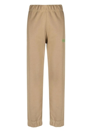 GANNI logo-embroidered track pants - Brown