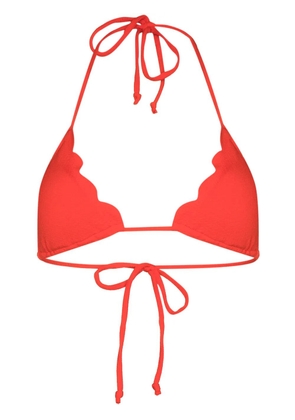 Marysia Broadway scalloped bikini top - Red