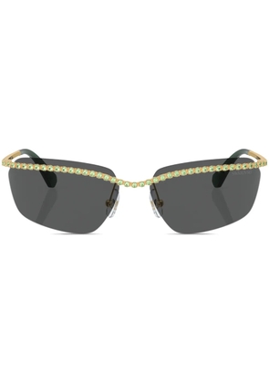 Swarovski Eyewear crystal-embellished frameless sunglasses - Gold