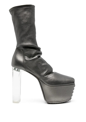 Rick Owens 135mm platform boots - Grey