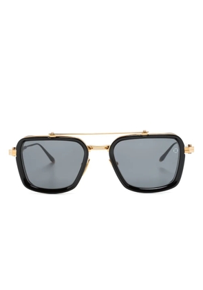 Akoni rectangle-frame tinted sunglasses - Gold