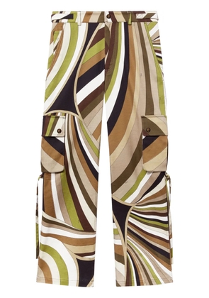 PUCCI Iride-print cargo trousers - Neutrals