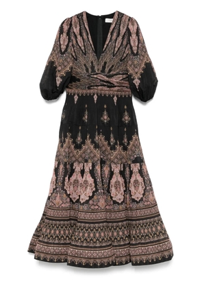 ZIMMERMANN pleated midi dress - Black