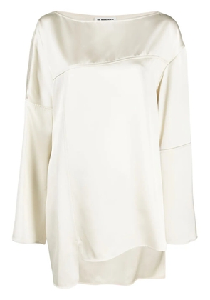 Jil Sander seam-detail crepe blouse - Neutrals