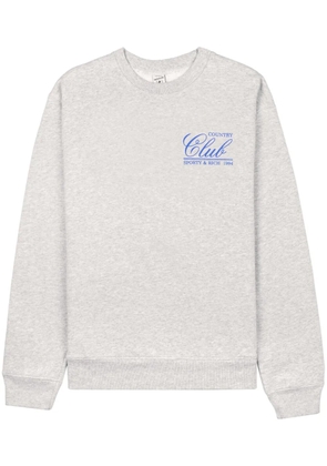 Sporty & Rich logo-print crew-neck sweatshirt - Grey