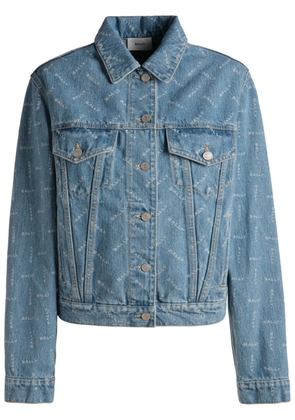Bally logo-print denim jacket - Blue