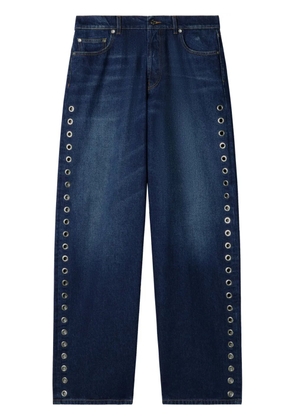 Off-White eyelet loose-fit jeans - Blue