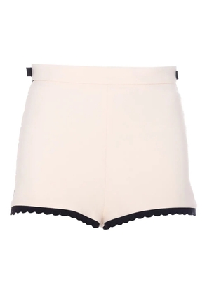 Elisabetta Franchi embroidered double-layered shorts - White