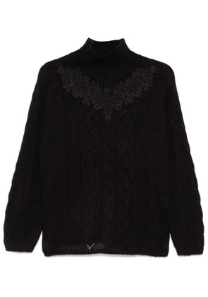 TWINSET lace-detail sweater - Black
