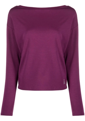Patrizia Pepe rhinestone-embellished jersey sweatshirt - Purple