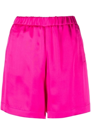 Blanca Vita Salixraso high-waisted satin shorts - Pink