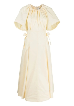 3.1 Phillip Lim ruched short-sleeved midi dress - Neutrals