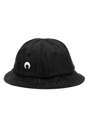 Marine Serre logo-embroidered bucket hat - Black