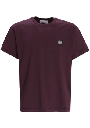 Stone Island Compass-motif cotton T-shirt - Purple