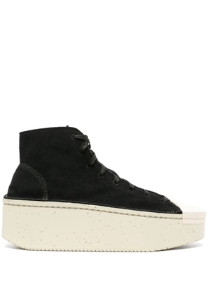 Y-3 lace-up platform sneakers - Black