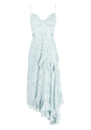 ERDEM Melora asymmetric lace dress - Blue