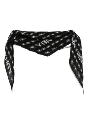 YANYAN KNITS starry-logo bandana - Black