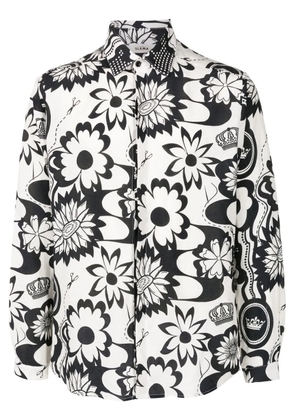 Amir Slama graphic-print long-sleeve shirt - Black