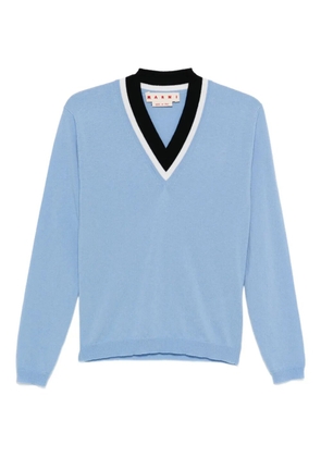 Marni V-neck wool sweater - Blue