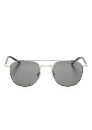 Montblanc raised-bridge square-frame sunglasses - Gold