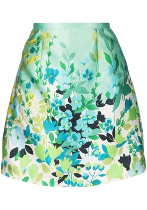Bambah garden mikado mini skirt - Green