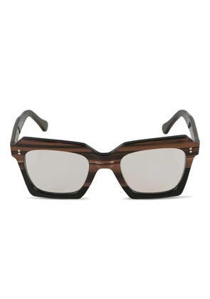 Kador Kallima geometric-frame glasses - Brown