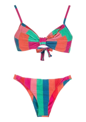 Amir Slama patchwork-print bikini - Multicolour