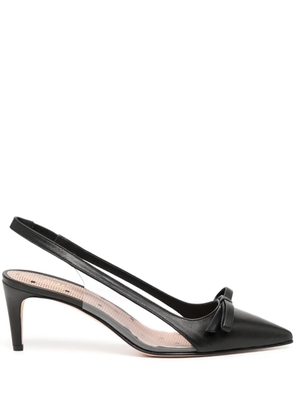 RED(V) 60mm slingback leather pumps - Black